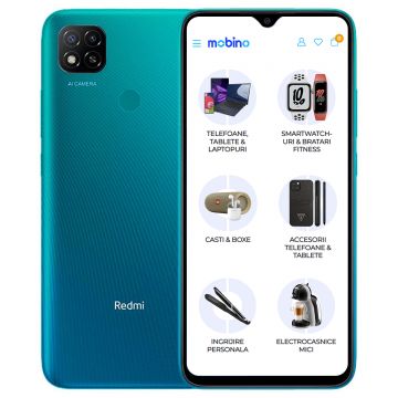 Telefon mobil Xiaomi Redmi 9C, 4G, 128GB, 4GB RAM, Dual-SIM, Aurora Green