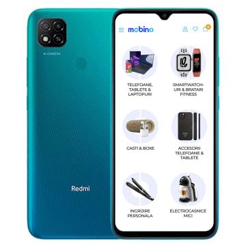 Telefon mobil Xiaomi Redmi 9C NFC, 32GB, 2GB RAM, 4G, Dual-Sim, Verde