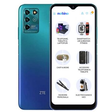 Telefon mobil ZTE Blade V30 Vita, 4G, 128GB, 4GB RAM, Dual-SIM, Albastru