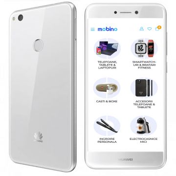 Resigilat - Telefon mobil Huawei P8 Lite 2017, 16GB, 3GB RAM, 4G, Dual-SIM, Alb