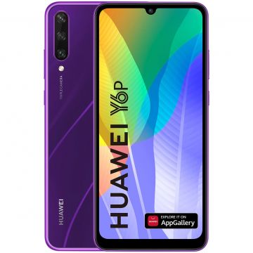 Resigilat - Telefon mobil Huawei Y6P, 64GB, 3GB RAM, Dual SIM, 4G, Phantom Purple