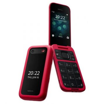 Resigilat - Telefon mobil Nokia 2660 Flip, 4G, 128 MB, 48 MB RAM, Dual SIM, Rosu