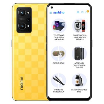 Resigilat - Telefon mobil Realme GT Neo 3T, 5G, 128GB, 8GB RAM, Dual-SIM, Galben Dash Resigilat - Telefon mobil Realme GT Neo 3T, 5G, 128GB, 8GB RAM, Dual-SIM, Galben Dash
