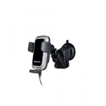 Suport Auto Wireless, Verbatim FWC-03 Pro Qi, Super fast charger, USB Type-C, 15W (Negru)