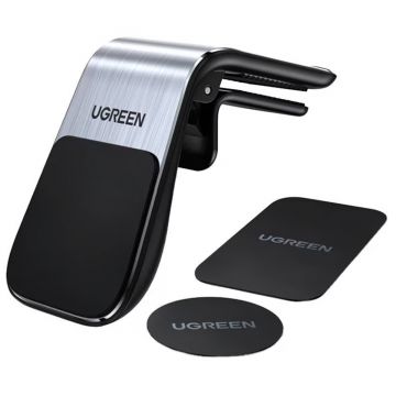 Suport telefon auto Ugreen, LP290, Magnetic, Prindere grila venitaltie, Negru