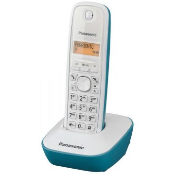 Telefon Fix fara fir Panasonic Wireless KX-TG1611SPC, Alb-Verde