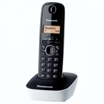 Telefon Fix fara fir Panasonic Wireless KX-TG1611SPW, Alb/Negru