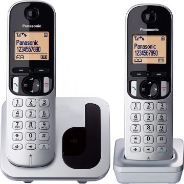 Telefon Fix fara fir Panasonic Wireless KX-TGC212SPS, Duo, Argintiu