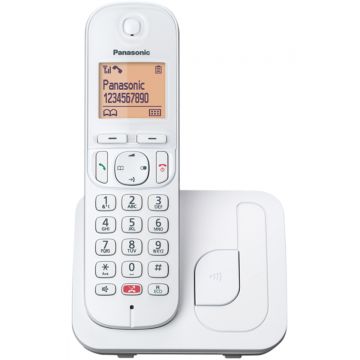 Telefon Fix fara fir Panasonic Wireless KX-TGC250SPW, Alb