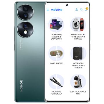 Telefon mobil Honor 70, 5G, 128GB, 8GB RAM, Dual-SIM, Verde