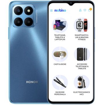 Telefon mobil Honor 70 Lite, 5G, 128GB, 4GB RAM, Dual-SIM, Albastru Ocean