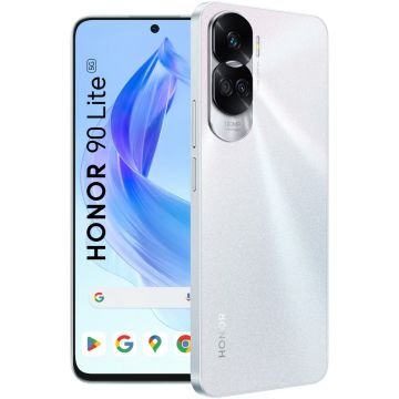 Telefon mobil Honor 90 Lite, 5G, 256GB, 8GB RAM, Dual-SIM, Titanium Silver