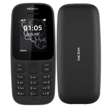 Telefon mobil Nokia 105 (2017), Dual-SIM, 4MB RAM, 2G, Negru