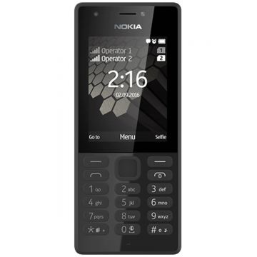 Telefon mobil Nokia 216, 2G, 24MB, 16 MB RAM, Dual-SIM, Negru