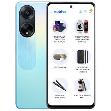 Telefon mobil Oppo A98, 5G, 256GB, 8GB RAM, Dual-SIM, Albastru Dreamy