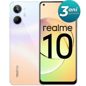 Telefon Mobil Realme 10, Procesor Mediatek MT8781 Helio G99 Octa Core, Super AMOLED Capacitive touchscreen 6.4inch, 8GB RAM, 128GB Flash, Camera Duala 50+2MP, Wi-Fi, 4G, Dual Sim, Android (Alb)