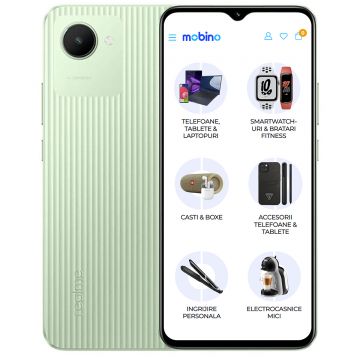 Telefon mobil Realme C30, 4G, 32GB, 3GB RAM, Dual-SIM, Verde Bamboo