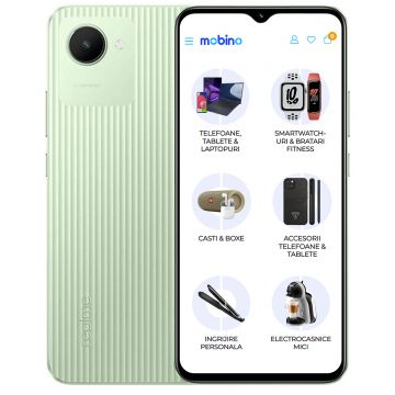 Telefon mobil Realme C30, 4G, 32GB, 3GB RAM, Dual-SIM, Verde Bamboo Telefon mobil Realme C30, 4G, 32GB, 3GB RAM, Dual-SIM, Verde Bamboo
