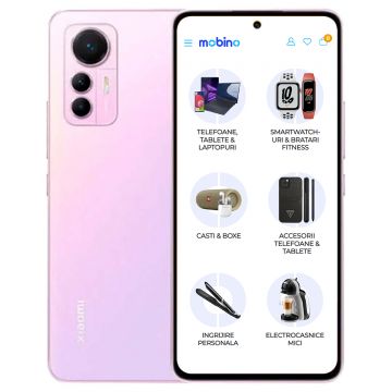 Telefon mobil Xiaomi 12 Lite, 5G, 128GB, 8GB RAM, Dual-SIM, Roz