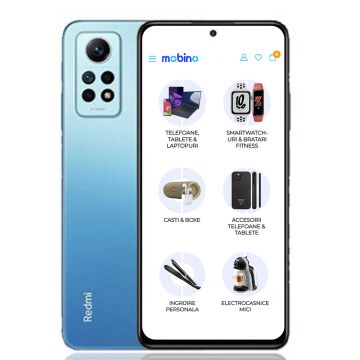 Telefon mobil Xiaomi Redmi Note 12 Pro, 4G, 128GB, 6GB RAM, Dual-SIM, Albastru Glacier