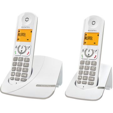 Telefon fara fir DECT Alcatel F330 Duo, Caller ID, Alb