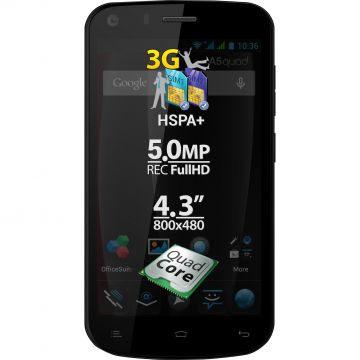 Telefon mobil Allview A5 Quad, 4GB, Dual SIM, Negru