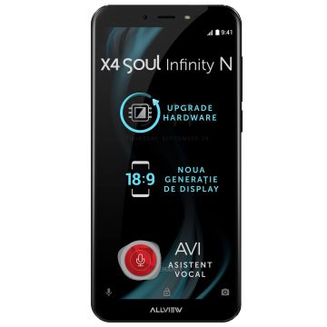 Telefon mobil Allview X4 Soul Infinity N, 32GB, 4GB, Dual SIM, Negru