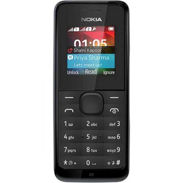 Telefon mobil Nokia 105, Dual SIM, Negru