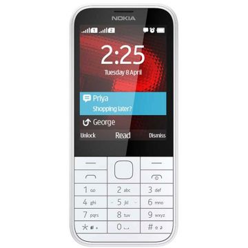 Telefon mobil Nokia 225, Dual SIM, Alb