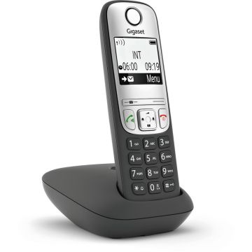 Telefon fara fir DECT GIGASET A690, Caller ID, Agenda 100 contacte, Iluminare display, Negru