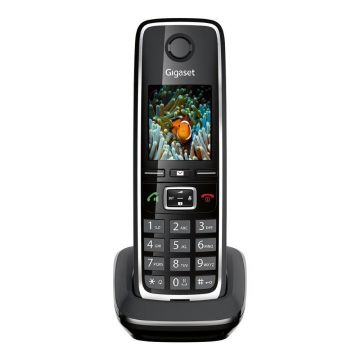 Telefon fara fir DECT Panasonic Gigaset C530, Caller ID, VoIP, Tastatura Iluminata, Negru