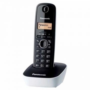 Telefon fara fir DECT Panasonic KX-TG1611FXW, Caller ID, Agenda 50 contacte, Iluminare display, Negru/Alb