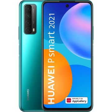 Telefon mobil Huawei P Smart (2021), 128GB, 4GB, Dual SIM, Crush Green