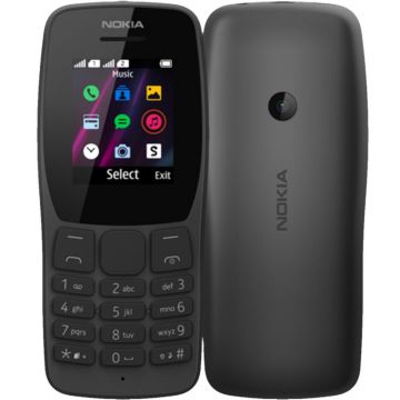 Telefon mobil Nokia 110 (2019), Dual SIM, Negru