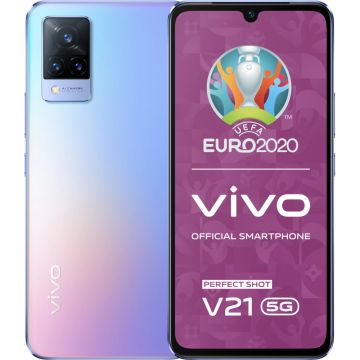 Telefon mobil Vivo V21, 5G, 128GB, 8 GB RAM, Dual SIM, Sunset Dazzle