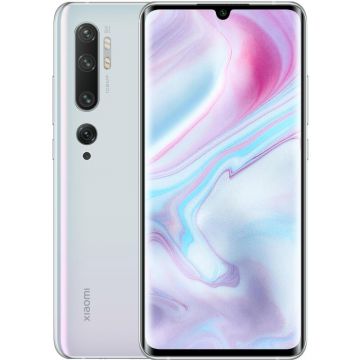 Telefon mobil Xiaomi Mi Note 10, 128GB, 6GB, 5 camere, 108 MPx, 5260mAh, Dual SIM, Glacier White