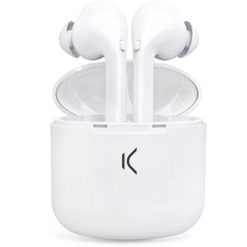 Casti Bluetooth True Pods True Wireless BT 5.0 Alb