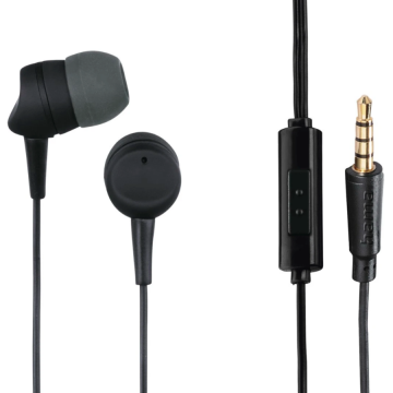 Casti Telefon Kooky In-Ear Microphone Cable Kink Protection Negru