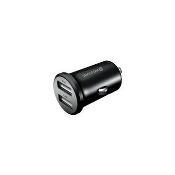 Adaptor CL 2x USB 4.8a Metal Negru