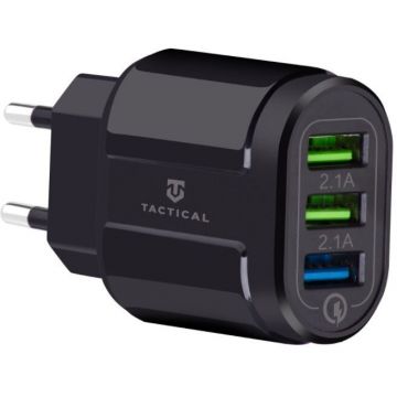 Incarcator Retea 13-222 3XUSB-A QC 3.0 30W Negru