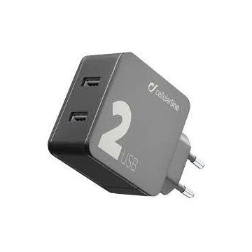 Incarcator Retea ACHUSB224WK 2xUsb QC 3.0 24W Negru