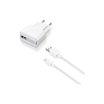 Set Incarcator Retea ACHUSBMUSB2AW QC 3.0 10W + Cablu Date Micro Usb 1m Alb