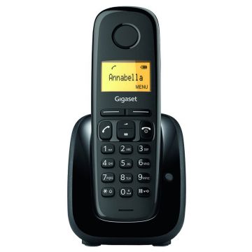 Telefon fara fir DECT Gigaset A180, Agenda 50 contacte, Iluminare display, Negru