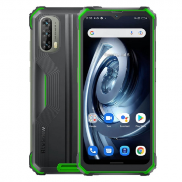 Telefon mobil Blackview BV7100, 128GB, 6GB RAM, Dual SIM, Negru/Verde