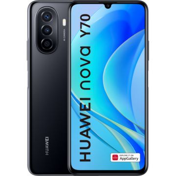 Telefon mobil Huawei nova Y70, 128 GB, 4 GB RAM, Midnight Black