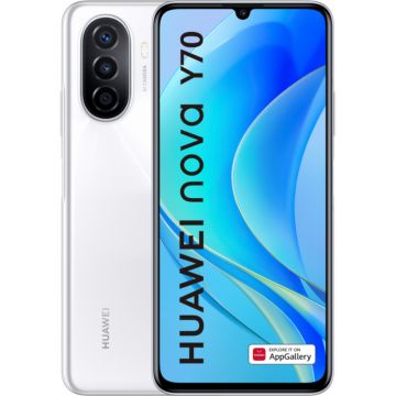 Telefon mobil Huawei nova Y70, 128 GB, 4 GB RAM, Pearl White