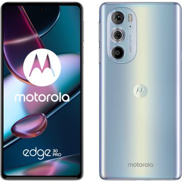 Telefon mobil Motorola Edge 30 Pro, 5G, 256GB, 12GB RAM, Dual SIM, Stardust White