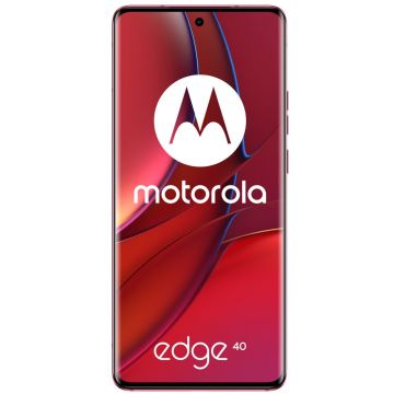 Telefon mobil Motorola Edge 40 5G, 256GB, 8GB RAM, Dual SIM, Leather Viva Magenta