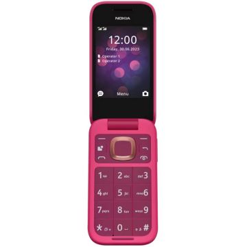 Telefon mobil Nokia 2660 Flip 4G, Dual SIM, Pop Pink