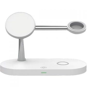 Incarcator A14, Compatibila MagSafe, Wireless Charge, 10W, Cablu USB-C 1m inclus, Alb